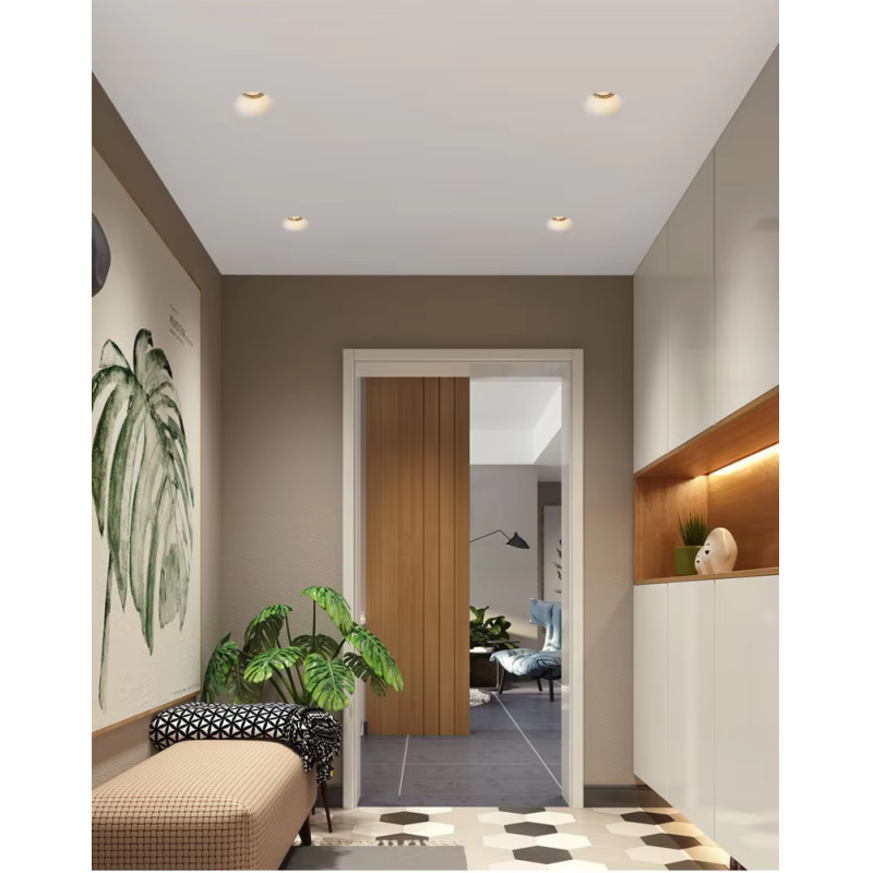 2022 Latest Embedded Gypsum Lamp Frameless COB Living Room Downlight IP44 Ra80 7W 10W