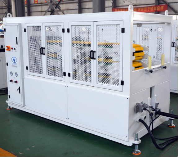 High capacity PVC WPC decking floor extrusion line with laminating film surface treatment with conic twin scerw extruders