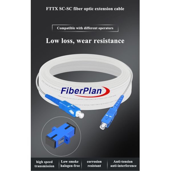 Fiberplan Системы связи оптическими волокнами Сброс кабельного патча LC SC FC ST DIN UPC/APC SM G652D Волокно от 3 м до 1000 м