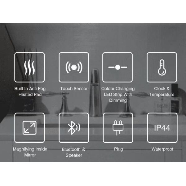 CE SAA IP44 Customized Bathroom Cabinets Anodized Aluminium Wall Mounted Vanity