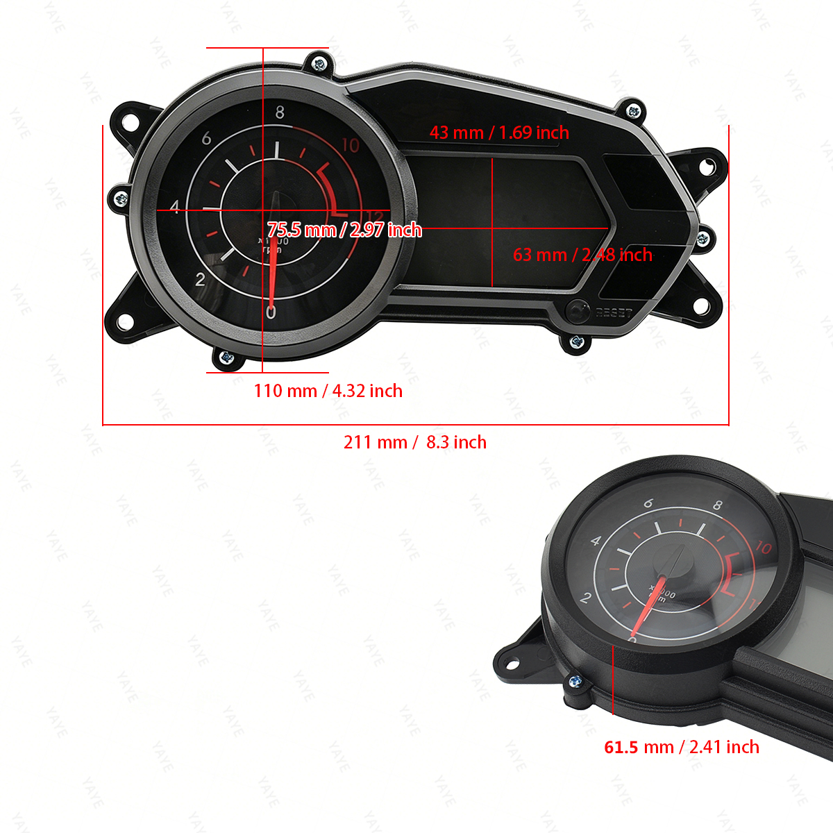 Motorcycle Instrument Panel With Odometer And Speedometer LCD Digital Panel For BAJA J135 Kawasaki Router NS125Fi And Pulsar 135