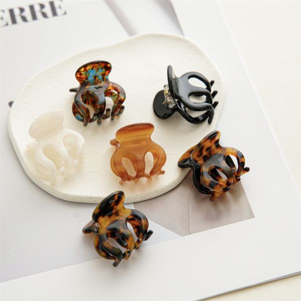 Acetate girls High ponytail fixator hair claw clip anti-collapse shark clipper accessories