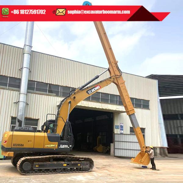 apoio video técnico de Telescopic Boom With da máquina escavadora de 1cbm 16m para CAT Hitachi Volvo