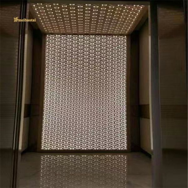 Aluminum PVD Coating Bronze Anti-fingerprint CNC Cutting Partition with Customized Size