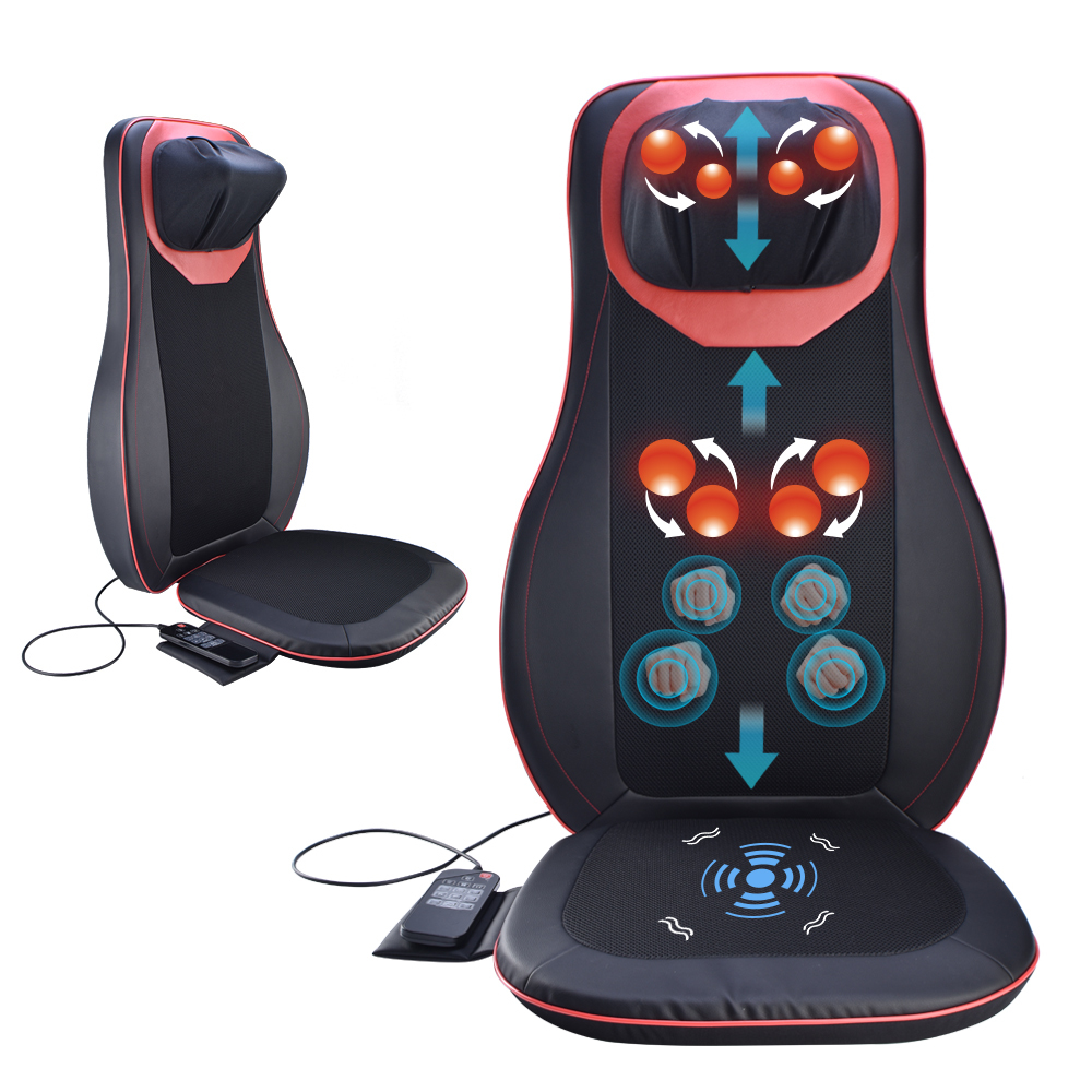 Shiatsu Electric Seat Chair Massager Back Cushion With Heat