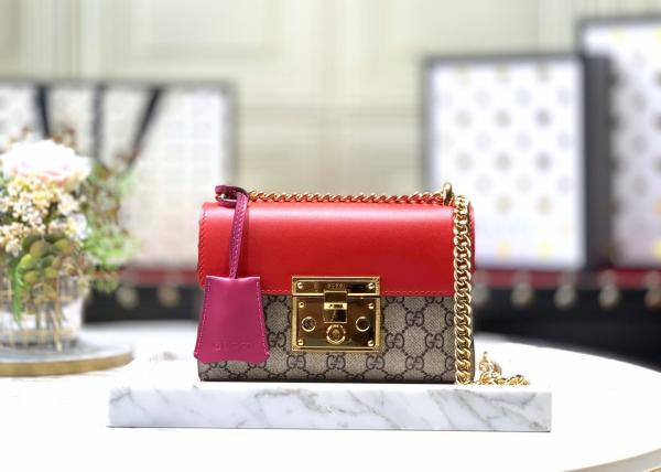 Retro Art Padlock Chain Handbag Monogram Leather Many Stars Love 13cm Width