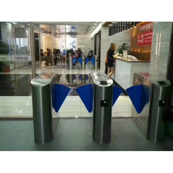 0.6S Opening Speed Flap Barrier Turnstile RFID Face Recognition Access Control
