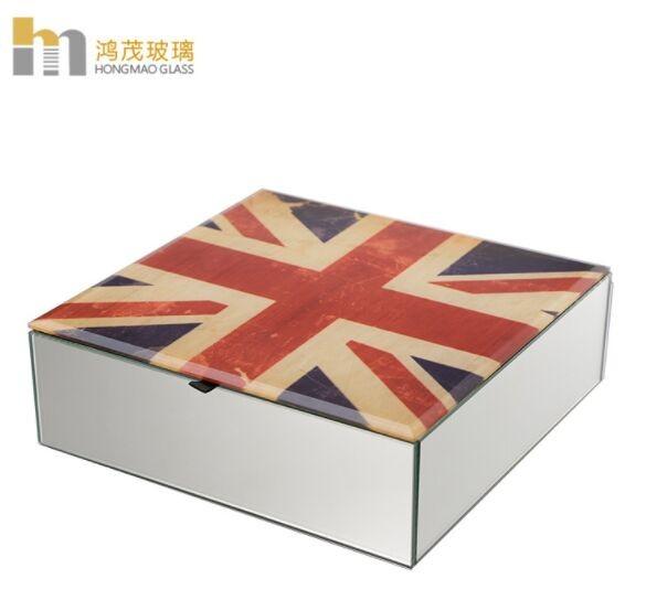 Customized Pattern Antique Mirror Jewelry Box Bracelet Organizer Classic