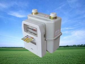 Smart IC Card Steel Prepaid Gas Meter , White STS Prepayment Meter For