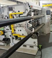 Ecrã táctil colorido Máquina de reviravolta de cortador branco