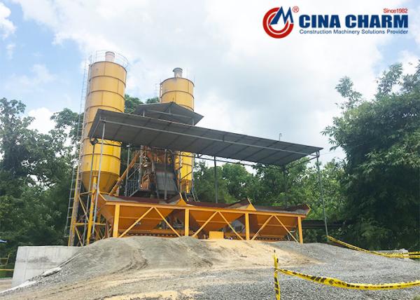Electric Power Concrete Batching Plant 110kw For Construction Works