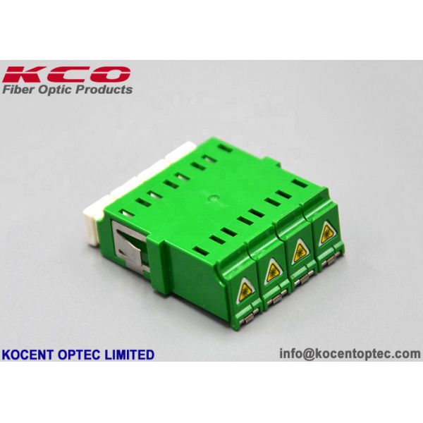 Quad LC APC Shutter Optical Fiber Adapter Singlemode LC Coupler For FTTH