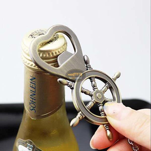 Cool Innovative Promotion Gift Wedding Favor Marine Theme Antique Copper Bronze Anchor Shape Bottle Opener Keychain