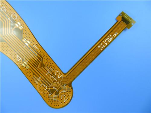 2-Layer Flexible Printed Circuit (FPC) Built on Polyimide With Immersion Gold and Stiffener for Sports Insole