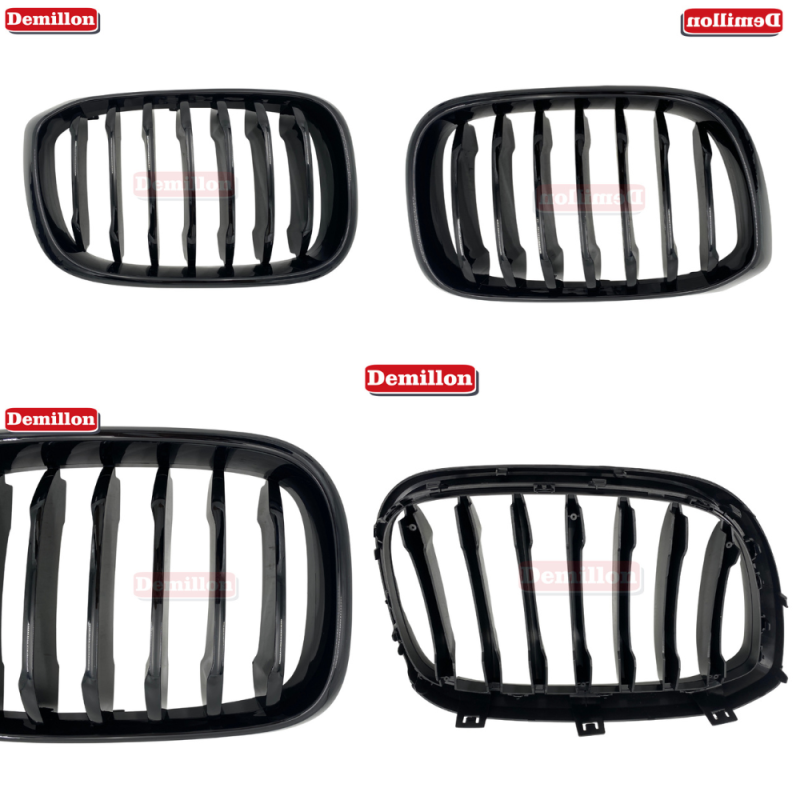 Demillon Auto Parts Front Grille Glossy Black Single Slat for BMW 2018-21 G01 X3 2019-21 G02 X4