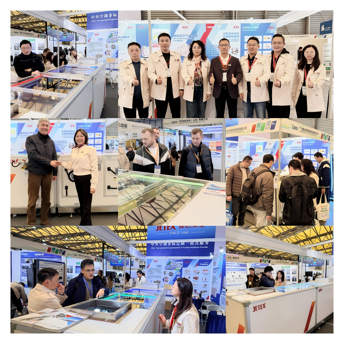 Jetex FP Series Indoor 4 Way Brushless Motor Cassette Ceiling Mounted Fan Coil Unit HEPA Filter Remote Monitoring Commercial