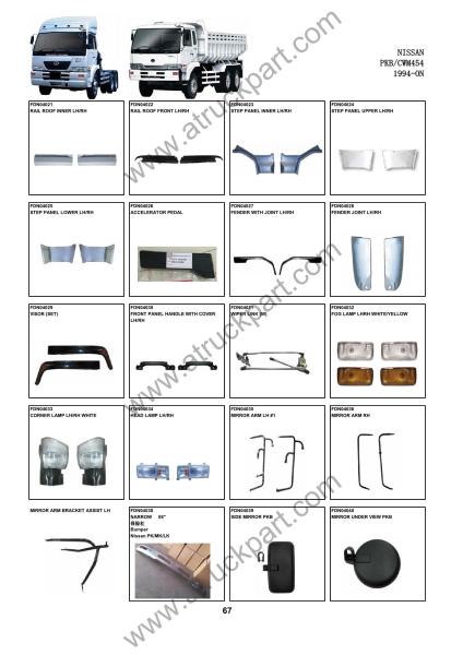 NISSAN UD PKB CWM454 Truck Spare Parts accesories body parts
