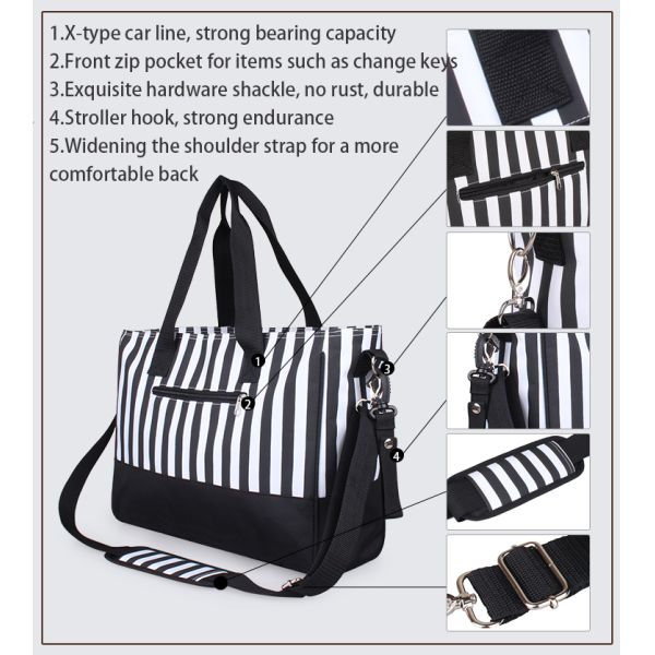 Solid 18L Mommy Diaper Bag Waterproof Shoulder Bags 40*15*30cm