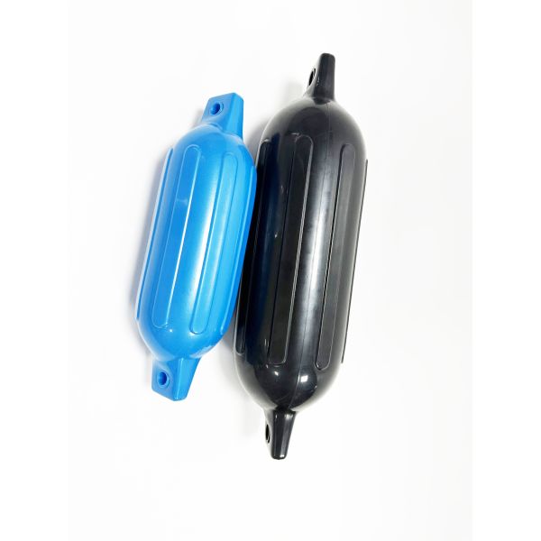 Made Storm Gard Double-Eye Boat Fender for 25' to 35' Long Boats - Black Vinyl