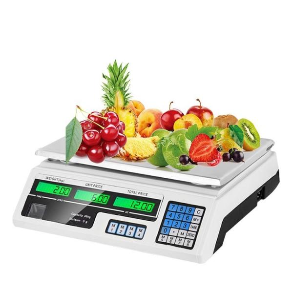 Balance électronique à affichage numérique pour fruits, légumes, viande et aliments, poids maximum 20 kg, balance de pesage Veidt