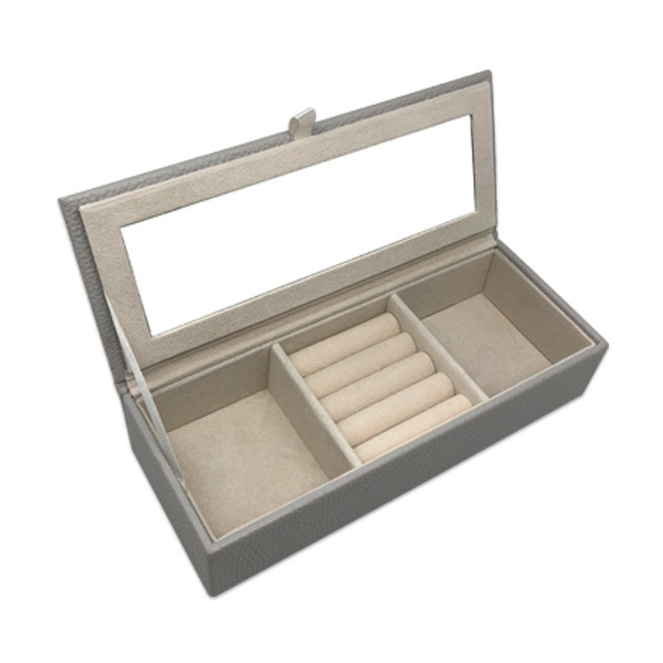 Brown 5KG Load Leather Jewellery Storage Box Organizer