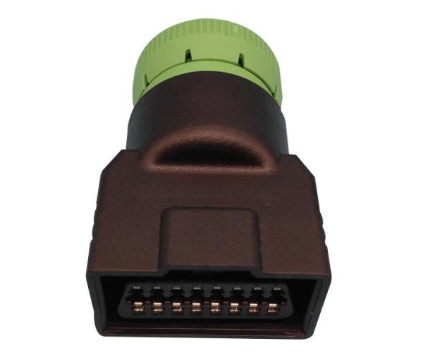Green J1939 Deutsch 9-Pin Female to J1962 OBD-II OBD 16 Pin Female Adapter