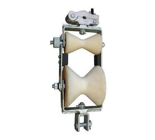 SH2 - o cabo OPGW1 de fibra ótica utiliza ferramentas o material do nylon da polia dobro do cabo da fibra