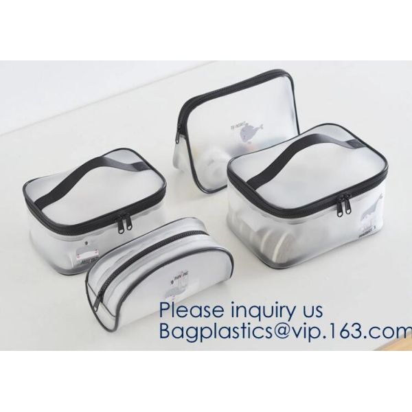 Small Clear PVC Waterproof Bag with Zipper Closure, Mini Portable Transparent Plastic Organizer Pouch for Cosmetic, Make