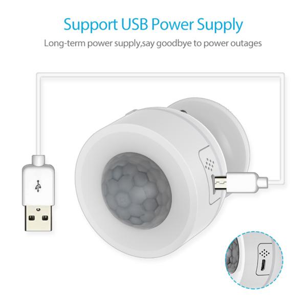 Indoor tuya smart life control wireless wifi wall mount infrared usb pir motion humidity temperature sensor(NAS-PD07W)
