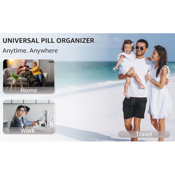 Travel Pill Organizer - Moisture Proof Pill Holder Daily Medicine Organizer Box Pill Case For Vitamin Supplement