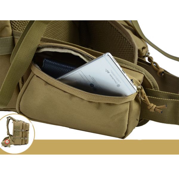 Хаки рюкзак Оксфорда TAN тактический сгущает располагаться лагерем 40L