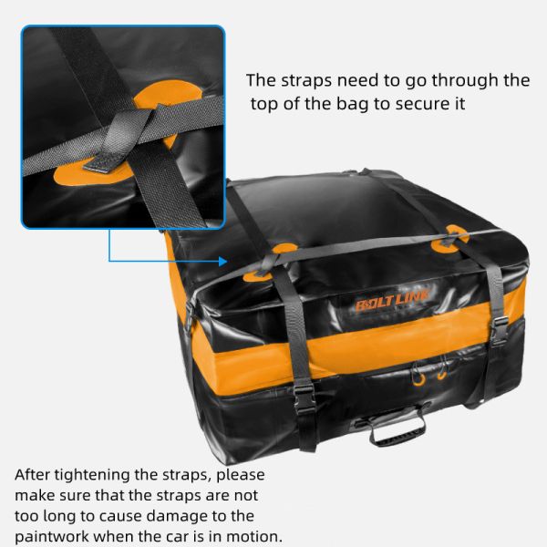 Foldable Outdoor Fishing Gear Rooftop Bag 500D PVC Car Roof Storage Bag