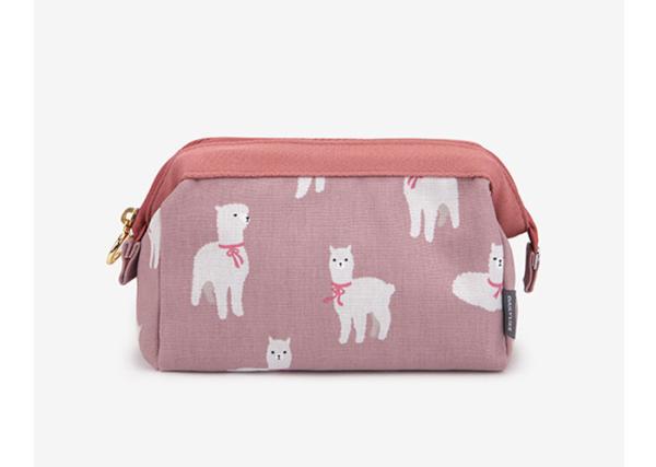 Flower Printed Makeup Pouch Organizer / Makeup Travel Case Organic Cotton