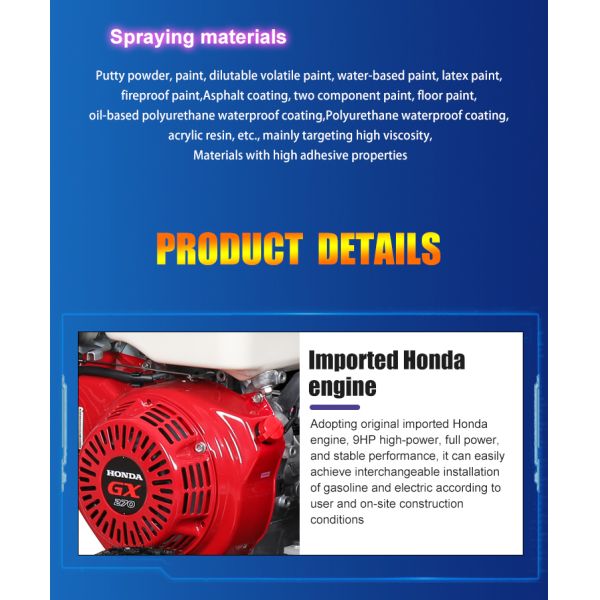 G80 High Pressure Polyurethane Spray Machine 500kg Waterproof Epoxy Paint Sprayer