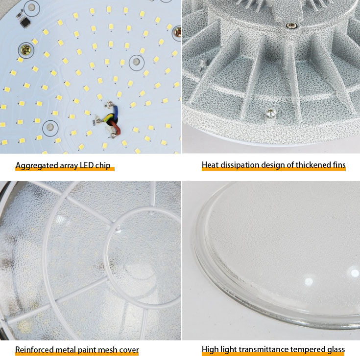 30W 50W 100W 200W Led Explosion Proof High Bay Light 110lm Luminous Flux for Warehouse