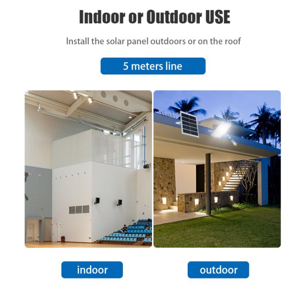 Outdoor Waterproof Garden Led Solar Flood Light with Remote Control 50000 Hours Lifespan