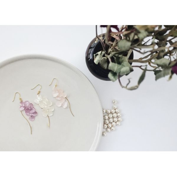 Most Popular Japan Designed Hydrangea Paradise Jhumka Long Chain Earrings With Pure Silver 925