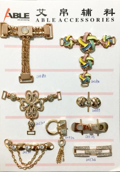 Crystal Rhinestones Metal Zinc Alloy Decorative Shoe Buckles Shoe Chain A46 A47