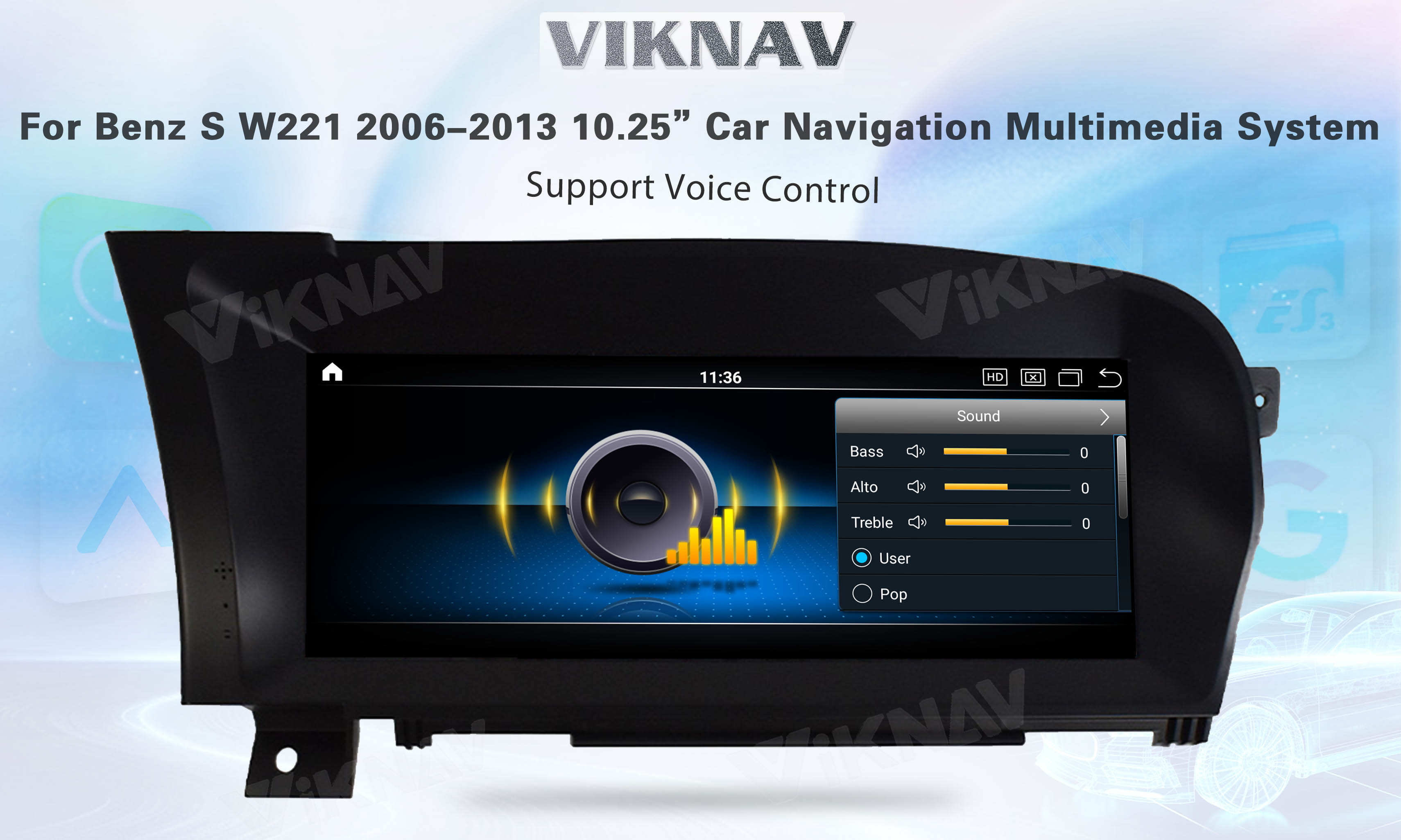Mercedes Benz S CLASS W221 Android Screen 2006-2013 Мультимедийная навигация по GPS