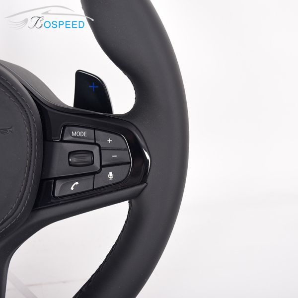 3.5KG BMW Full Leather Car Steering Wheel Black Toray Carbon Fiber Twill