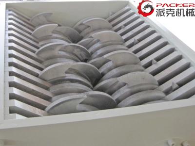 PLC Control Double Shaft Shredder Electronic Waste Metal Shavings High Torque