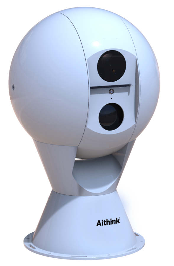 Multifunction PTZ Thermal CMOS Infrared Night Vision Security Camera With Gyro Stabilization