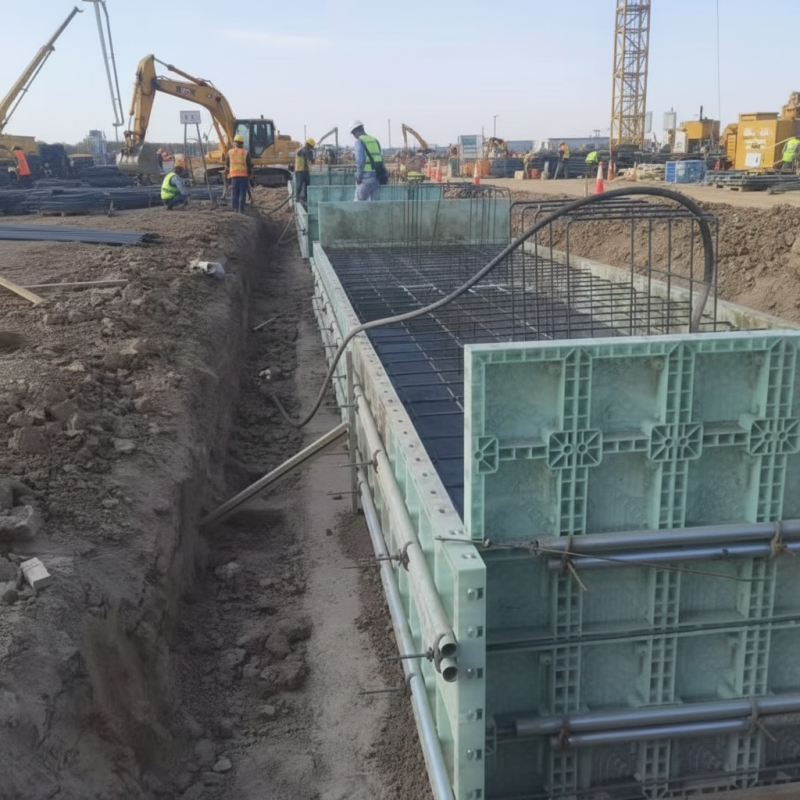 1200x2400mm Plastic Formwork Sheet 18mm Thick Concrete Column Formwork Lightweight