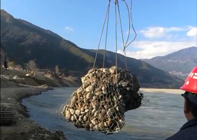 A parede provisória da rocha de Gabion da proteção de inundação prende uma resistência à tração de 380 MPa