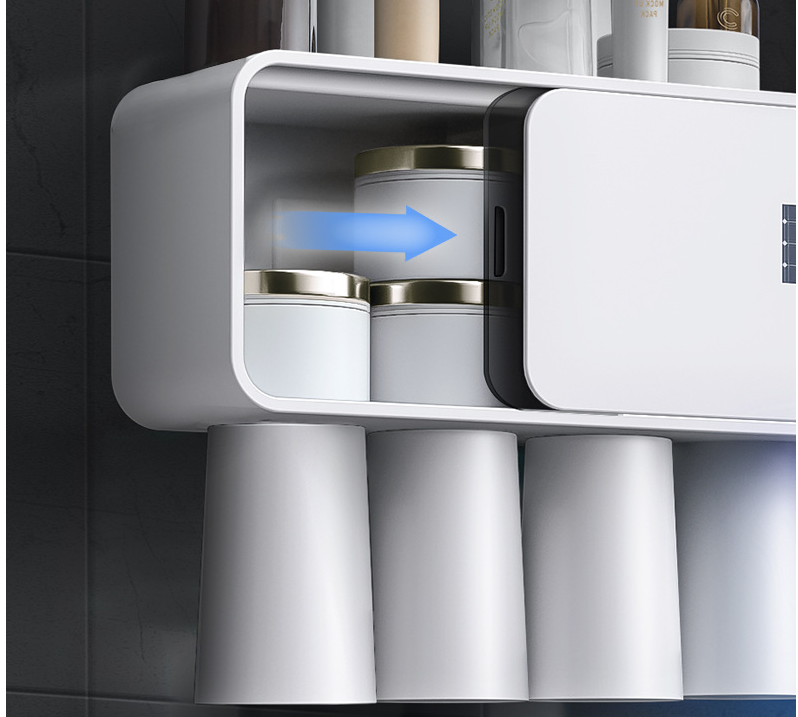 Suction Type 30RH UV Toothbrush Holder , DC3.7V Toothbrush Sanitizer Holder