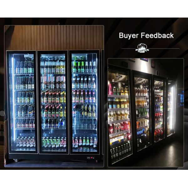 Commercial Glass Door Bottle Cooler Display Fridge For Beer Cold Drink