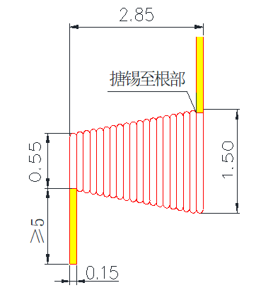 160nH Broadband RF Choke Microwave High Frequency Choke Coil 200MHz - 20GHz