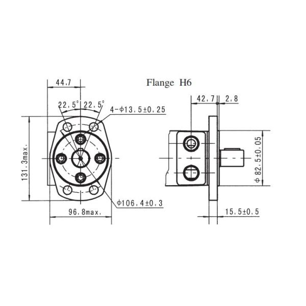 вал 4bolts аграрного мотора gerotor машин гидравлического прямой ключевой служит фланцем орбитальный мотор шестерни