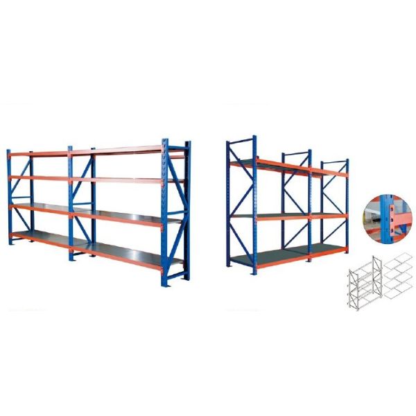 Blue And Orange Industrial Warehouse Storage Racks Vertical Adjustable Pallet Racking System