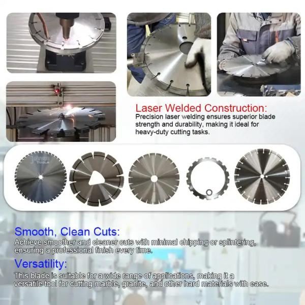 300 350 400 450 500 600 mm Laser Soldado Diamond Stone Cutting Disc Saw Blade Para Serra Circular